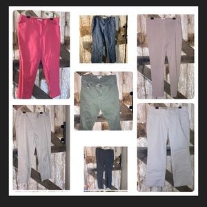7 PAIRS Womens Pants LOT